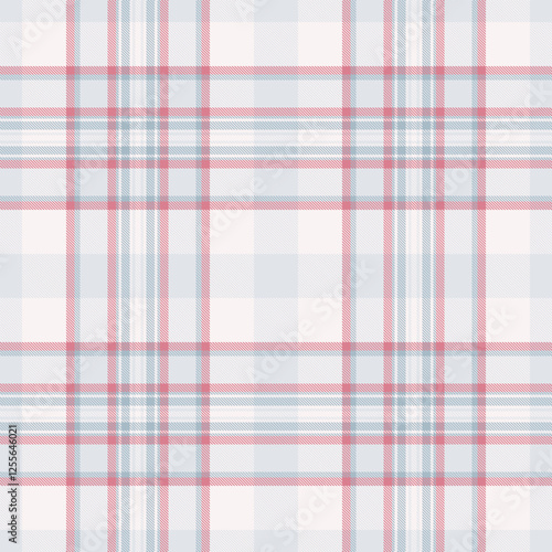 Isolation plaid seamless textile, old texture pattern check. 20s fabric background tartan vector in sea shell and sterling silver colors.