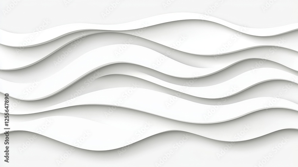 Obraz premium Abstract White Wave Patterns on Light Background for Modern Design and Art Projects