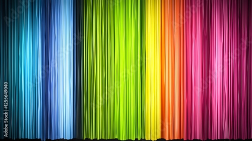 Wallpaper Mural Vibrant Vertical Stripes in Vivid Colors on a Distinctive Background Torontodigital.ca