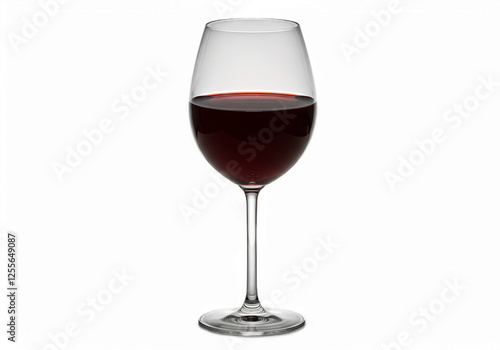 Elegant Red Wine Glass Still Life with Dark Background for Advertising