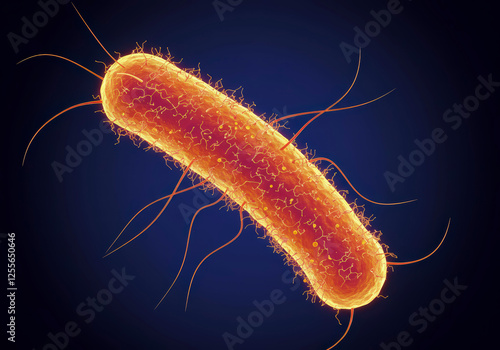 3D Illustration of Bacteroides Fragilis, Key Bacterial Species in the Human Gut Microbiome