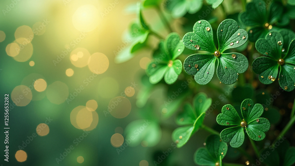 Vibrant Saint Patrick's Day Clover Background: Perfect for Festive Marketing and Holiday-Themed Designs Vibrant Saint Patrick's Day Clover Background: Perfect for Festive Marketing and Holiday-Themed Designs
