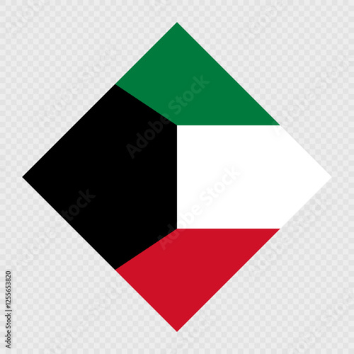 Kuwait rhombus flag. Vector illustration. Free Download Kuwait rhombus flag. Vector illustration. - GFXLoad