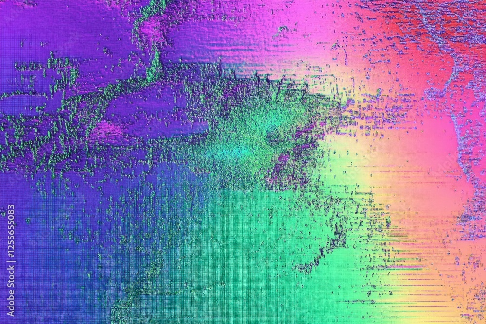 Obraz premium Glitch effect overlays, digital distortion textures,digital glitch transition with distorted effect