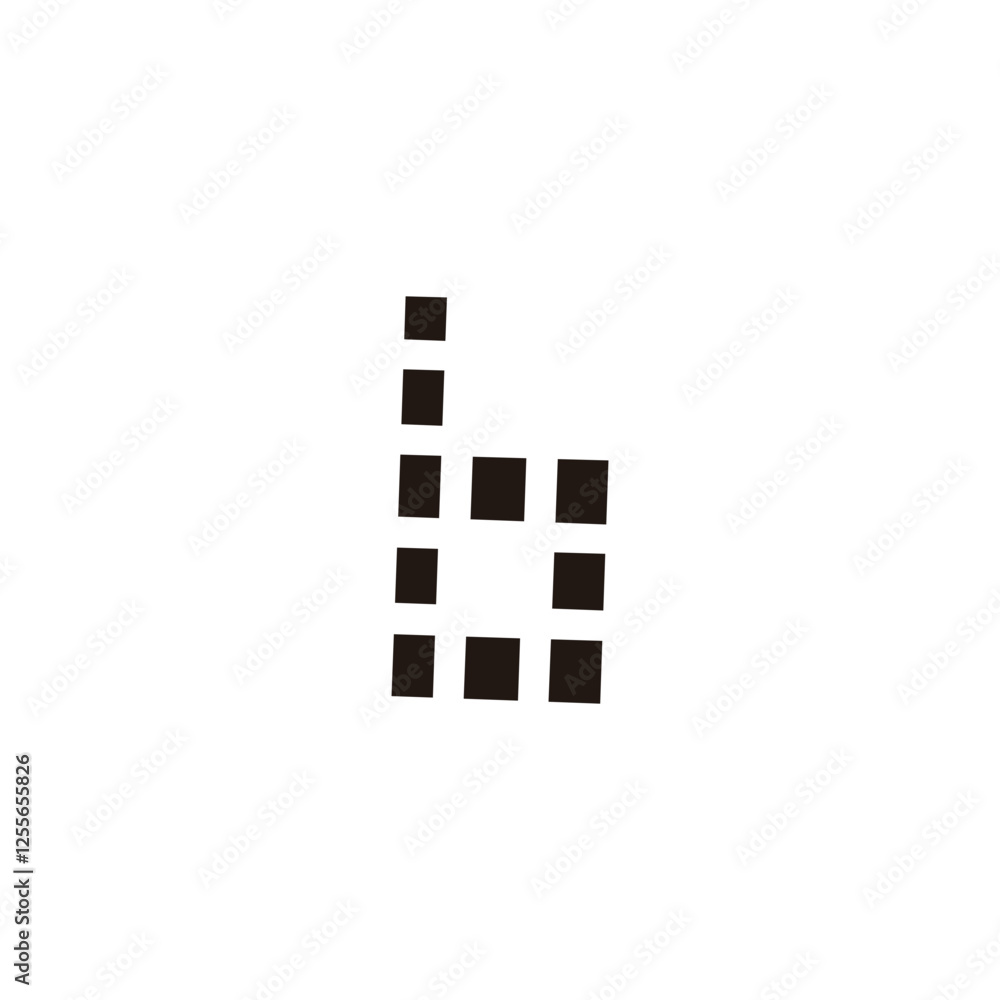 Letter b squares, build geometric symbol simple logo vector Letter b squares, build geometric symbol simple logo vector
