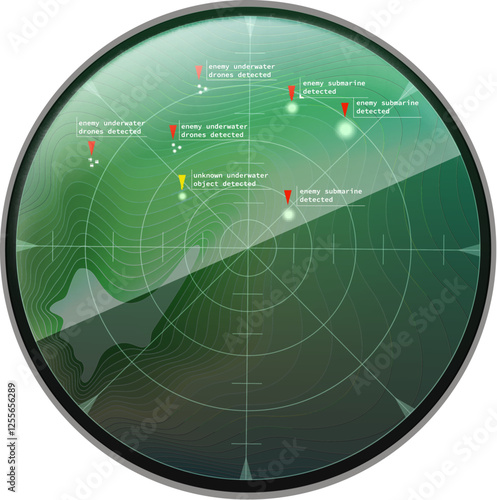 Military sonar screen digital interface