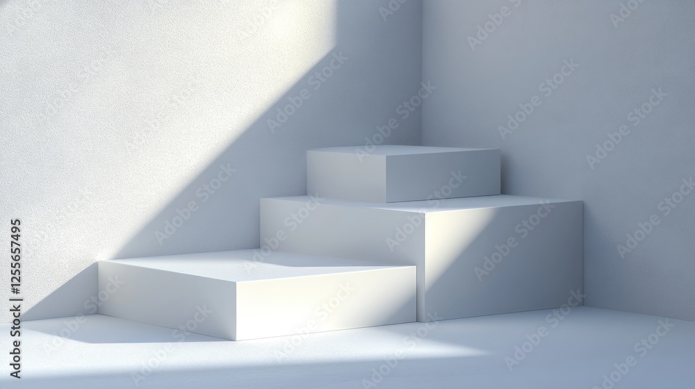 Simple White Packaging Box Mockup with Shadow Effects in 3D Simple White Packaging Box Mockup with Shadow Effects in 3D