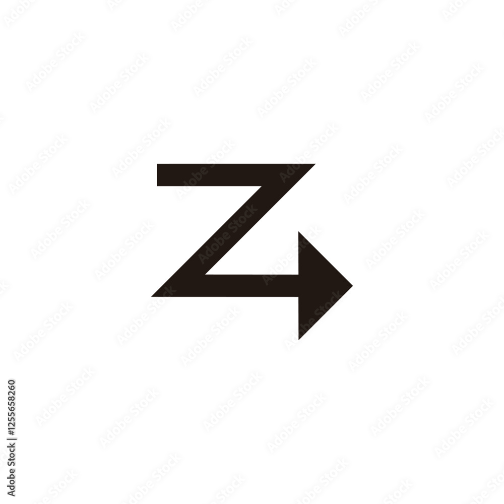 Letter Z direction geometric symbol simple logo vector Letter Z direction geometric symbol simple logo vector