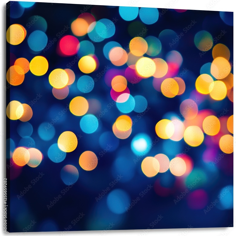 Colorful bokeh lights, night scene, festive background, holiday d?cor Colorful bokeh lights, night scene, festive background, holiday d?cor