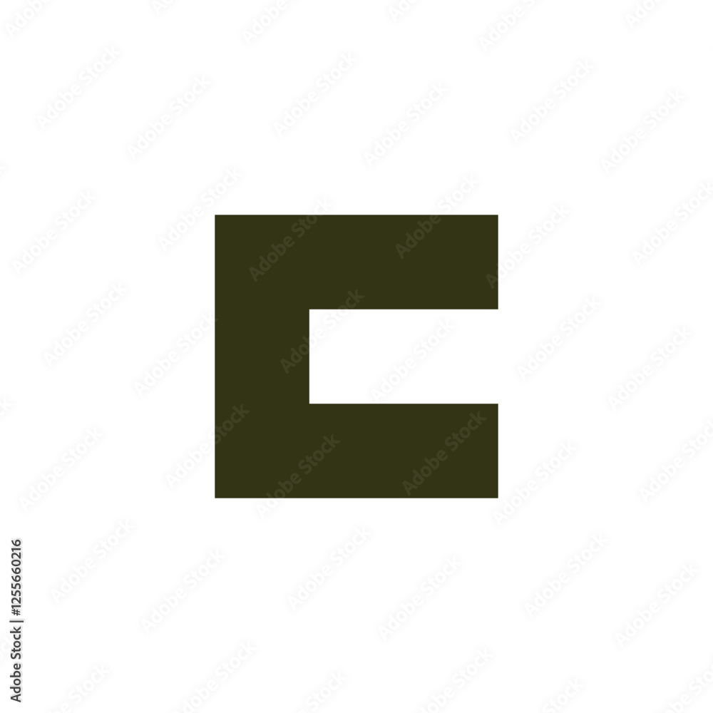 Letter C robot geometric symbol simple logo vector Letter C robot geometric symbol simple logo vector