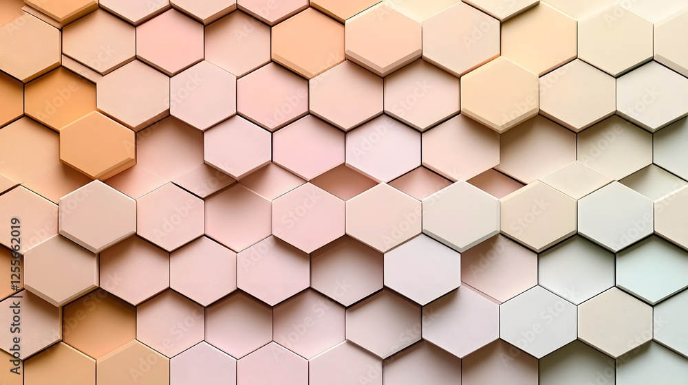 Fototapeta premium Soft Abstract Hexagonal Pattern in Warm Earthy Tones