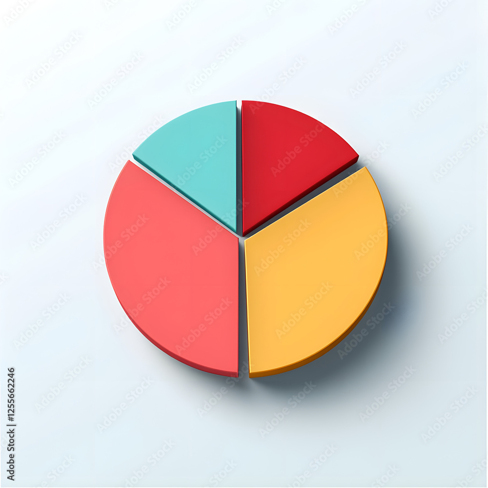 Elegant Business Infographic Featuring Tri-Color Pie Chart Elegant Business Infographic Featuring Tri-Color Pie Chart