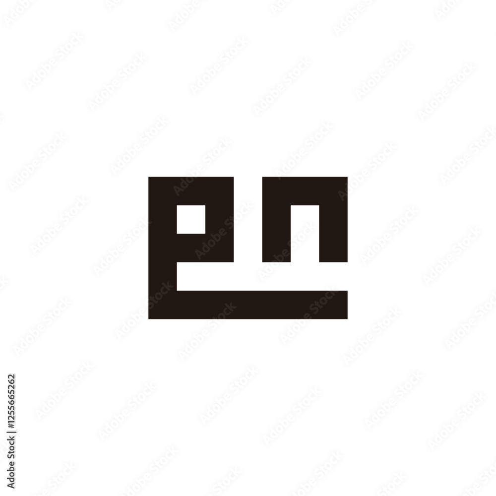 Letter en square geometric symbol simple logo vector Letter en square geometric symbol simple logo vector