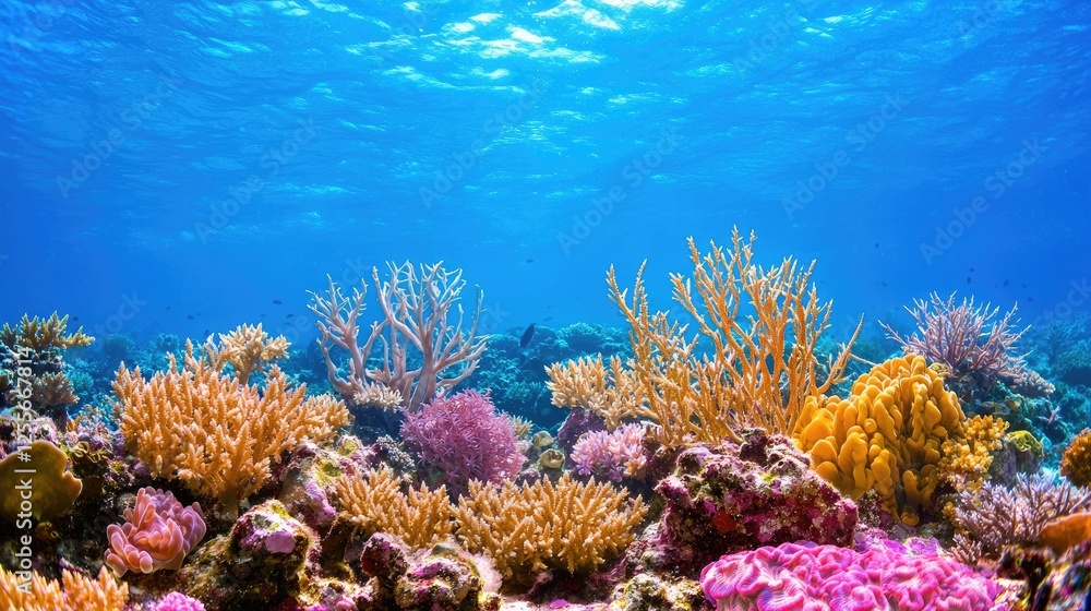 Fototapeta premium Vibrant coral reef underwater scene (6)