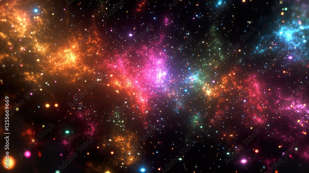 Obraz premium Vivid Cosmic Star Cluster