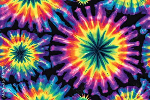 Abstract textured spiral folded rainbow colorful tie dye textured background. Colorful tie dye pattern abstract background.