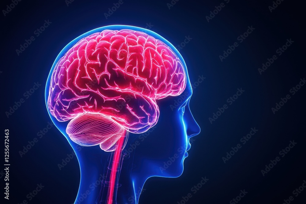 A vivid illustration of a human brain in profile, showcasing intricate neural pathways and a vibrant color scheme against a dark background. A vivid illustration of a human brain in profile, showcasing intricate neural pathways and a vibrant color scheme against a dark background.