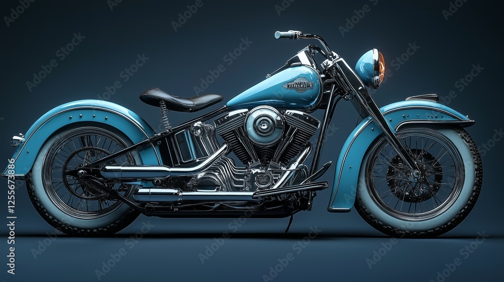 Retro blues motorcycle style Retro blues motorcycle style