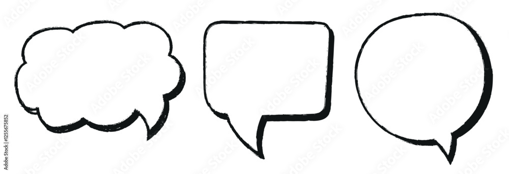 Fototapeta premium Speech bubble, speech balloon, chat bubble line art icon for apps and websites