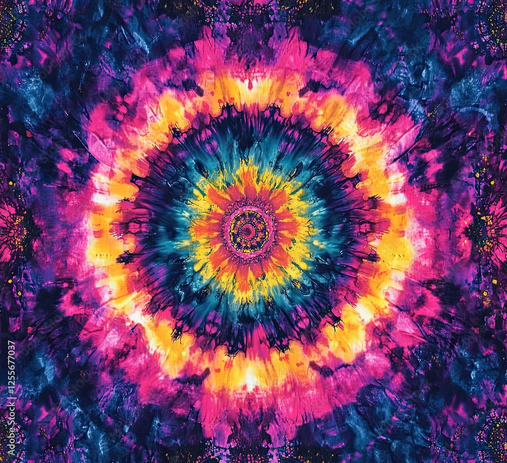 Colorful tie dye pattern abstract background. Abstract textured spiral folded rainbow colorful tie dye textured background. Colorful tie dye pattern abstract background. Abstract textured spiral folded rainbow colorful tie dye textured background.