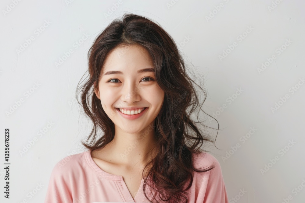 Elated Asian woman holding her smartphone, celebrating her big win with a wide smile, white backdrop Elated Asian woman holding her smartphone, celebrating her big win with a wide smile, white backdrop
