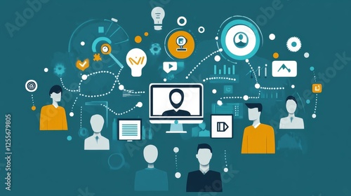 Wallpaper Mural Online Digital HR Video Conference Webinar,  Torontodigital.ca