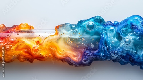 Fantasy colors blending warmth and coldness