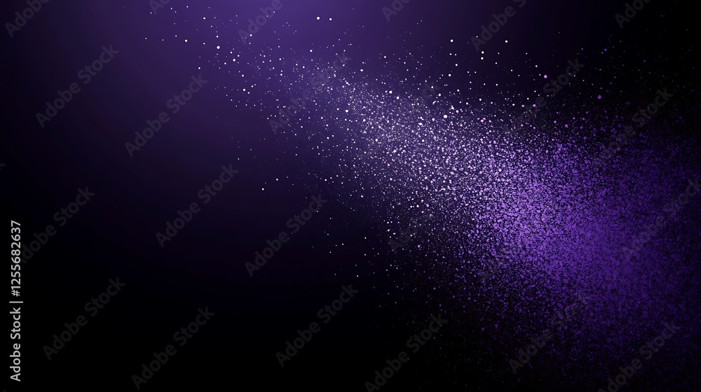 Obraz premium Purple dust particles, dark background, abstract design