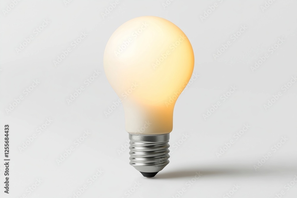 Illuminating Ideas: A Glowing Light Bulb's Brilliance and Energy Efficiency Illuminating Ideas: A Glowing Light Bulb's Brilliance and Energy Efficiency