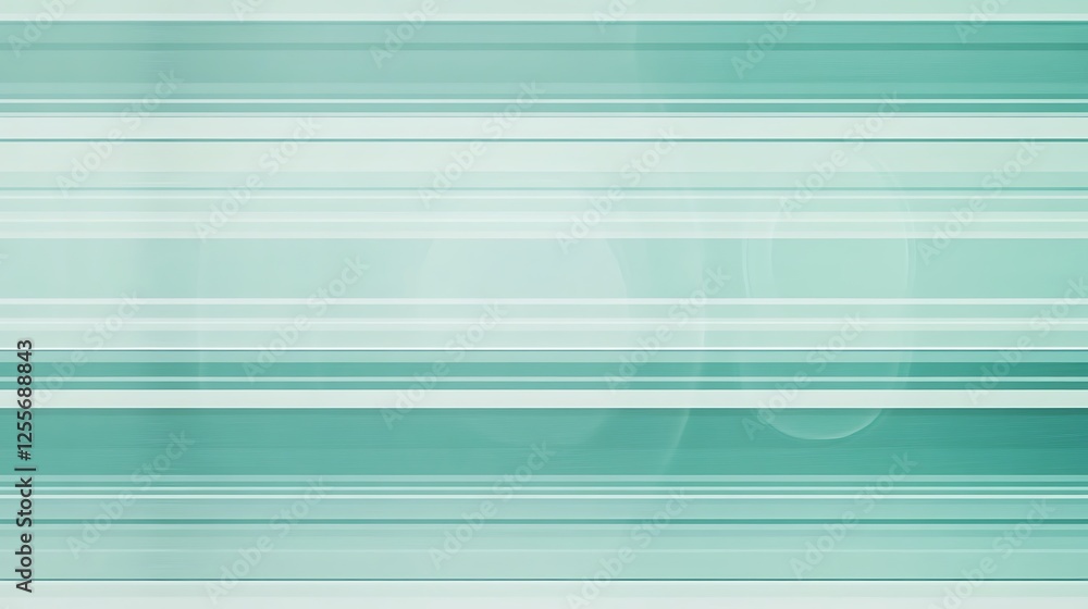 Obraz premium Abstract Teal and White Horizontal Stripe Pattern