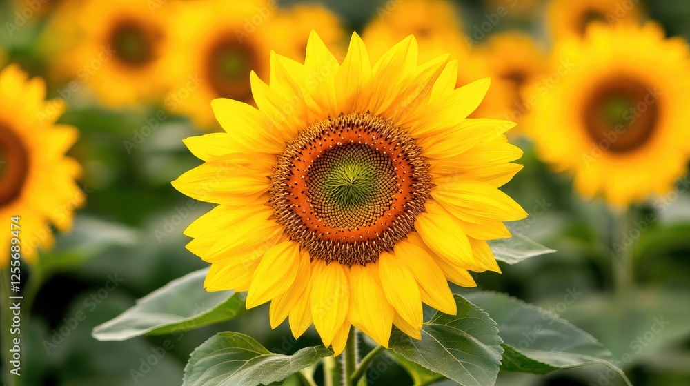 Aerial shot of a sunflower field forming a vibrant yellow mosaic, illustrating large-scale cultivation of oilseed crops. Aerial shot of a sunflower field forming a vibrant yellow mosaic, illustrating large-scale cultivation of oilseed crops.