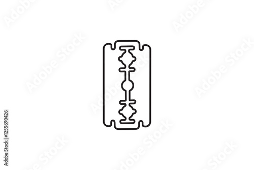 razor blade vector silhouette isolated in white background