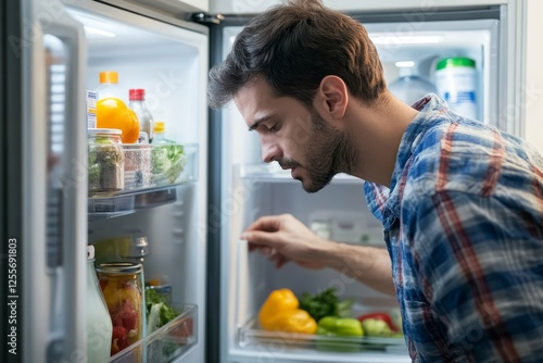 Worker Repairing Refrigerator In House, 