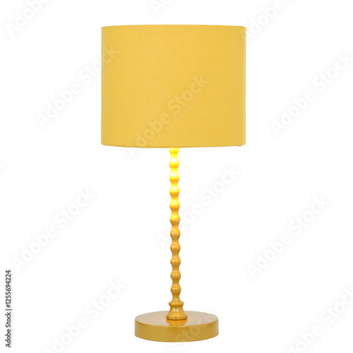 Yellow lamp design on a transparent background photo