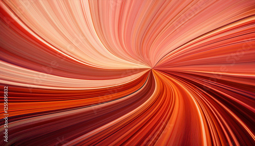 curved pace strains historical past or backdrop with coral firebrick and coffee colours dreamy virtual summary artwork