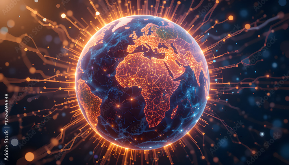 Obraz premium Global network connections