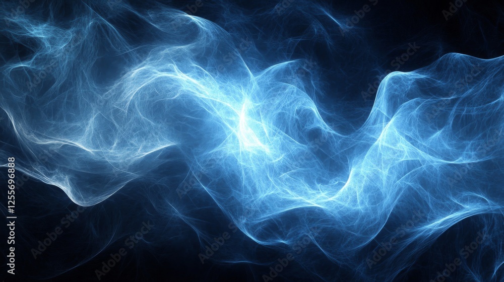 Fototapeta premium Abstract Blue Energy Wave Background