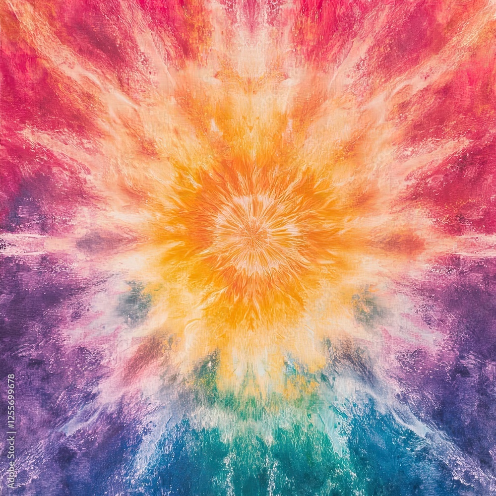 Abstract textured spiral folded rainbow colorful tie dye textured background. Colorful tie dye pattern abstract background. Abstract textured spiral folded rainbow colorful tie dye textured background. Colorful tie dye pattern abstract background.