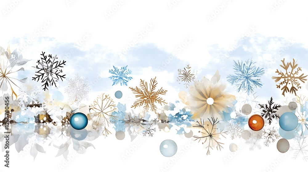 Fototapeta premium Winter wonderland snowflakes