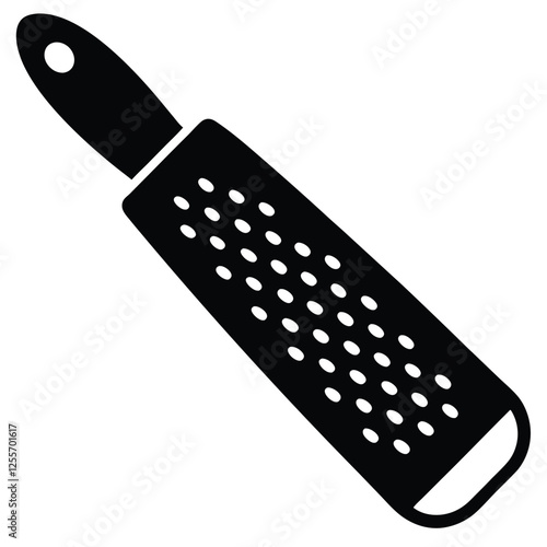 Cheese Grater Vector Illustration – Kitchen Utensil Silhouette for Food Design