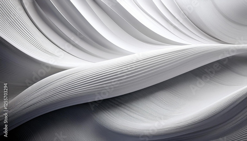 abstract minimalist background of gray and white waves with curving lines for presentations creating a modern and flowing design