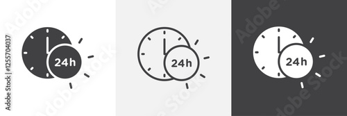 24 hrs vector icons collection graphic designs for ui designs photo