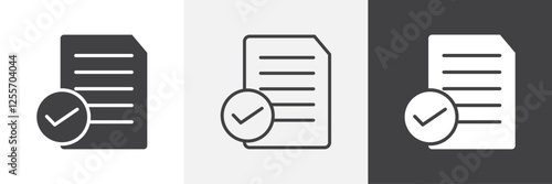 Accept document vector icons collection graphic designs for ui designs