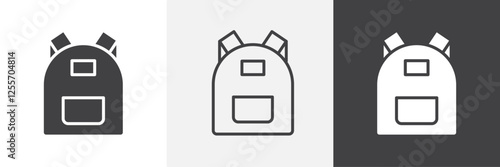Backpack vector icons collection graphic designs for ui designs