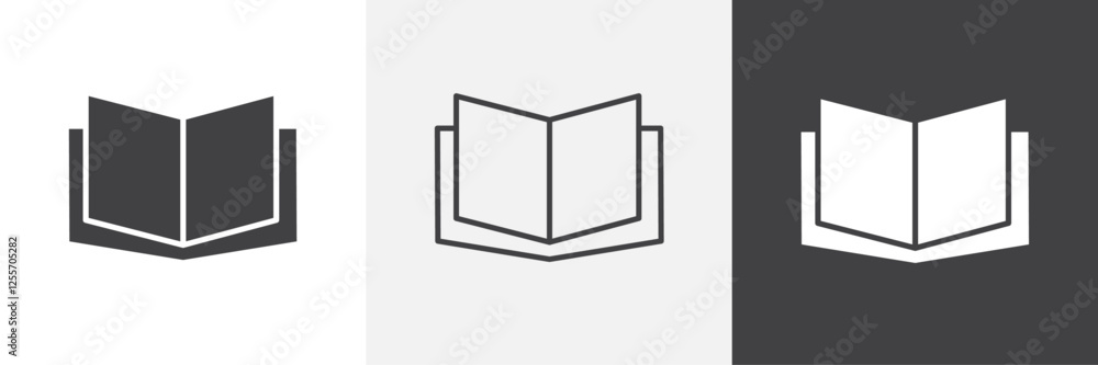 Book open vector icons collection graphic designs for ui designs Book open vector icons collection graphic designs for ui designs