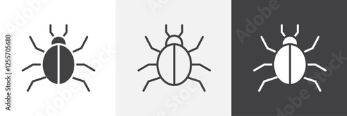 Bug vector icons collection graphic designs for ui designs