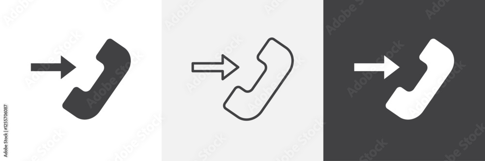 Call outgoing vector icons collection graphic designs for ui designs