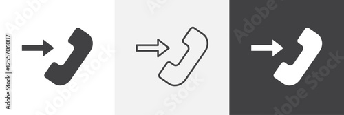 Call outgoing vector icons collection graphic designs for ui designs