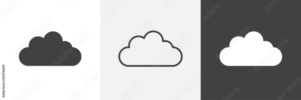 Cloud vector icons collection graphic designs for ui designs Cloud vector icons collection graphic designs for ui designs