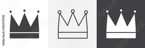 Crown vector icons collection graphic designs for ui designs